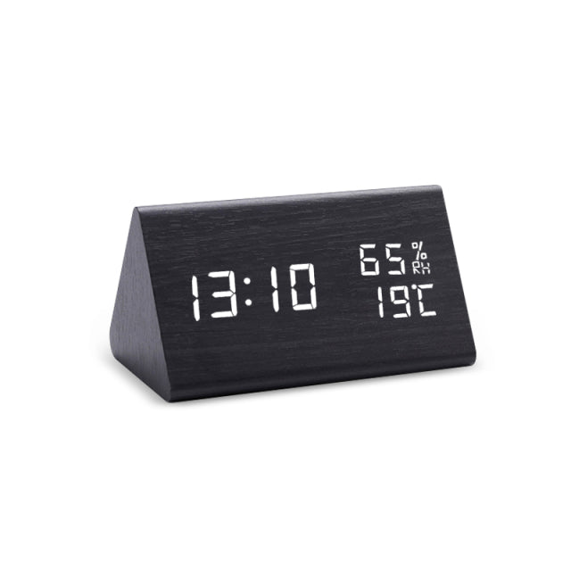 LED Alarm Clock with Adjustable Brightness and Room Temperature Display