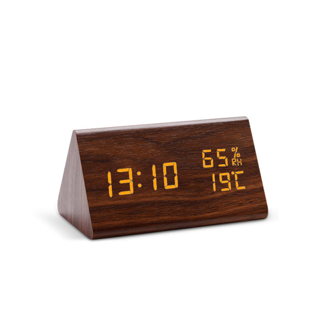 LED Alarm Clock with Adjustable Brightness and Room Temperature Display