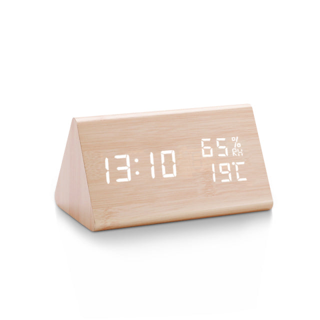 LED Alarm Clock with Adjustable Brightness and Room Temperature Display