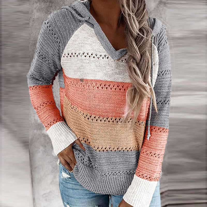 Winter-Strickpullover Mit Kapuze | Stilvoll