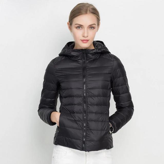 Stylische Daunenjacke Mit Reißverschluss Für Frauen | Warm