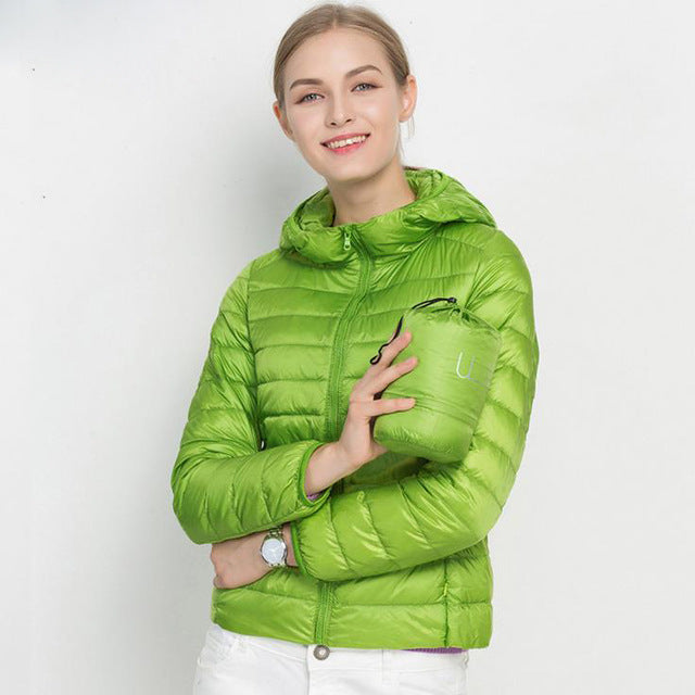 Stylische Daunenjacke Mit Reißverschluss Für Frauen | Warm