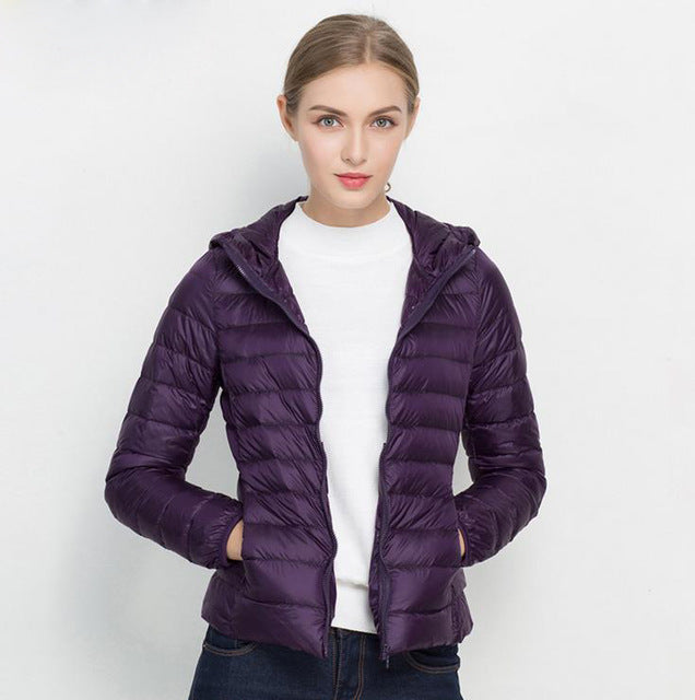 Stylische Daunenjacke Mit Reißverschluss Für Frauen | Warm