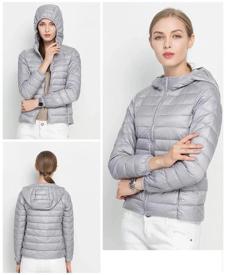 Stylische Daunenjacke Mit Reißverschluss Für Frauen | Warm