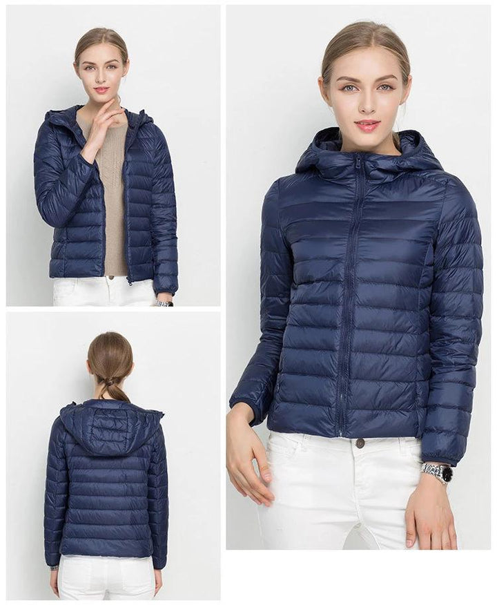 Stylische Daunenjacke Mit Reißverschluss Für Frauen | Warm
