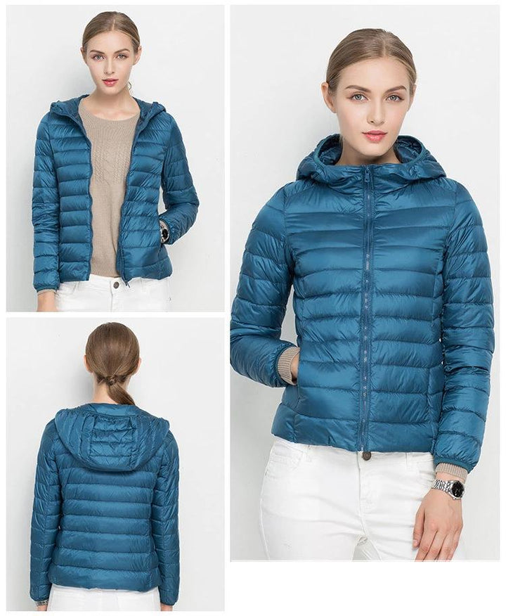 Stylische Daunenjacke Mit Reißverschluss Für Frauen | Warm