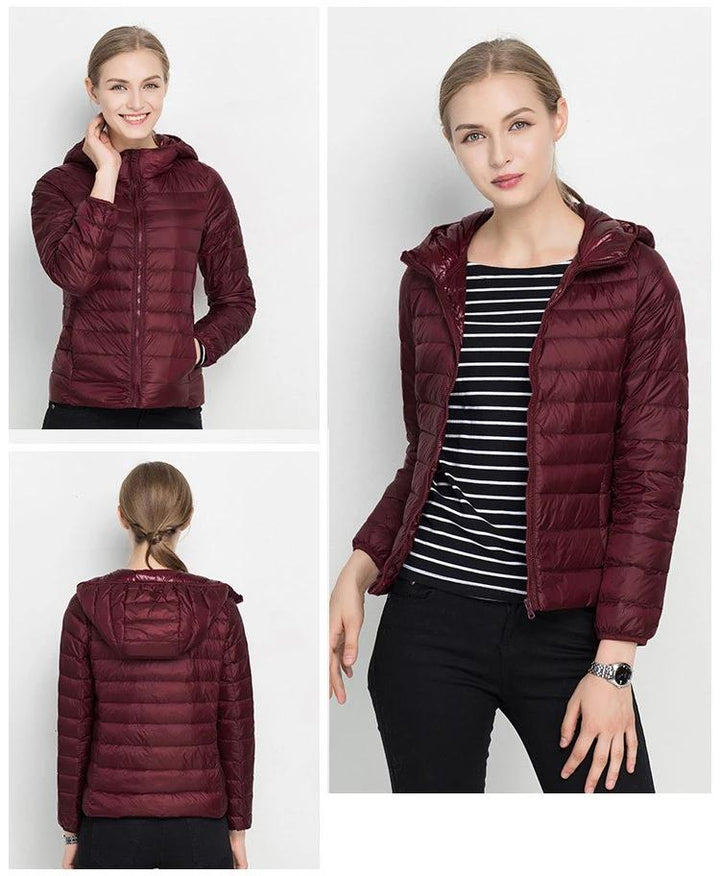 Stylische Daunenjacke Mit Reißverschluss Für Frauen | Warm