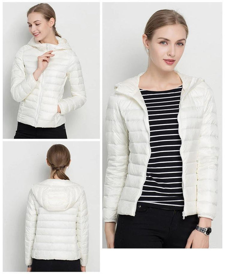 Stylische Daunenjacke Mit Reißverschluss Für Frauen | Warm
