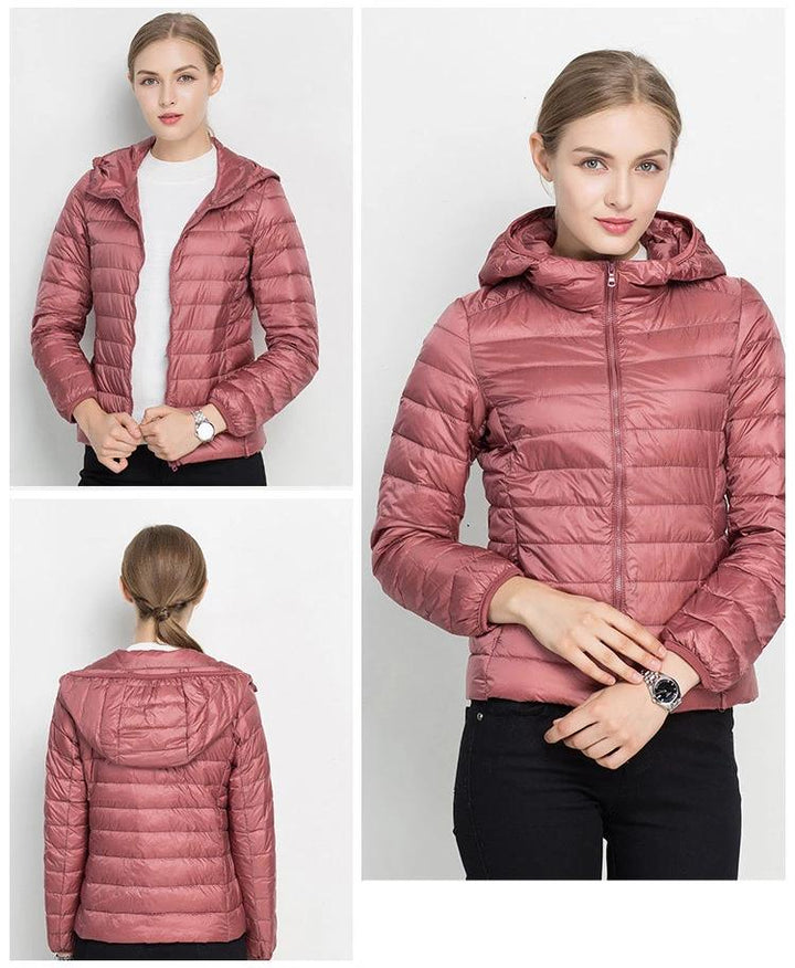 Stylische Daunenjacke Mit Reißverschluss Für Frauen | Warm