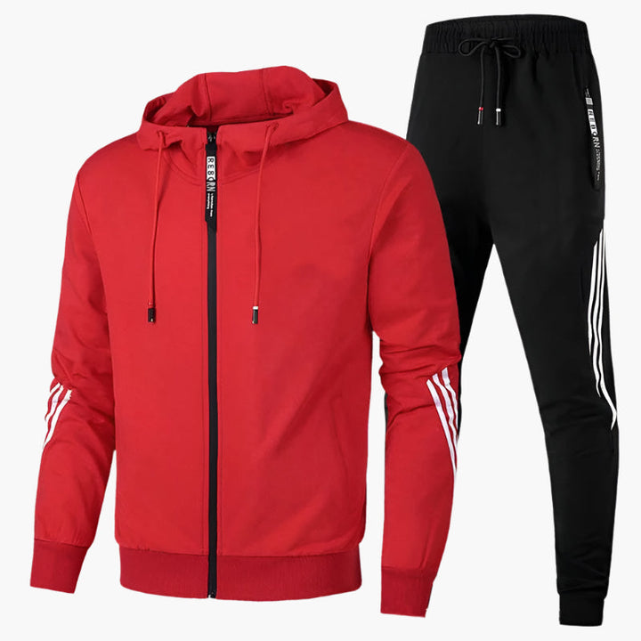 Stylisches Trainingsanzug-Set Mit Reißverschluss Für Den Winter Für Herren | Mit Tasche