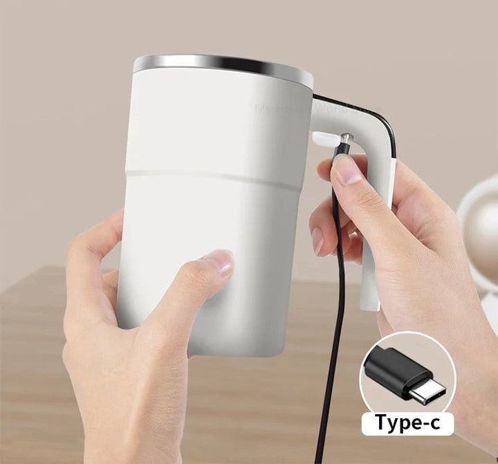 Rechargeable Self-Stirring Mug with Digital Temperature Screen