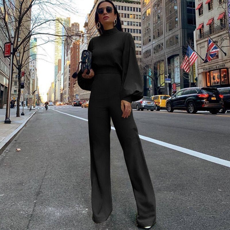 Damen Langarm Jumpsuit | Stilvoll