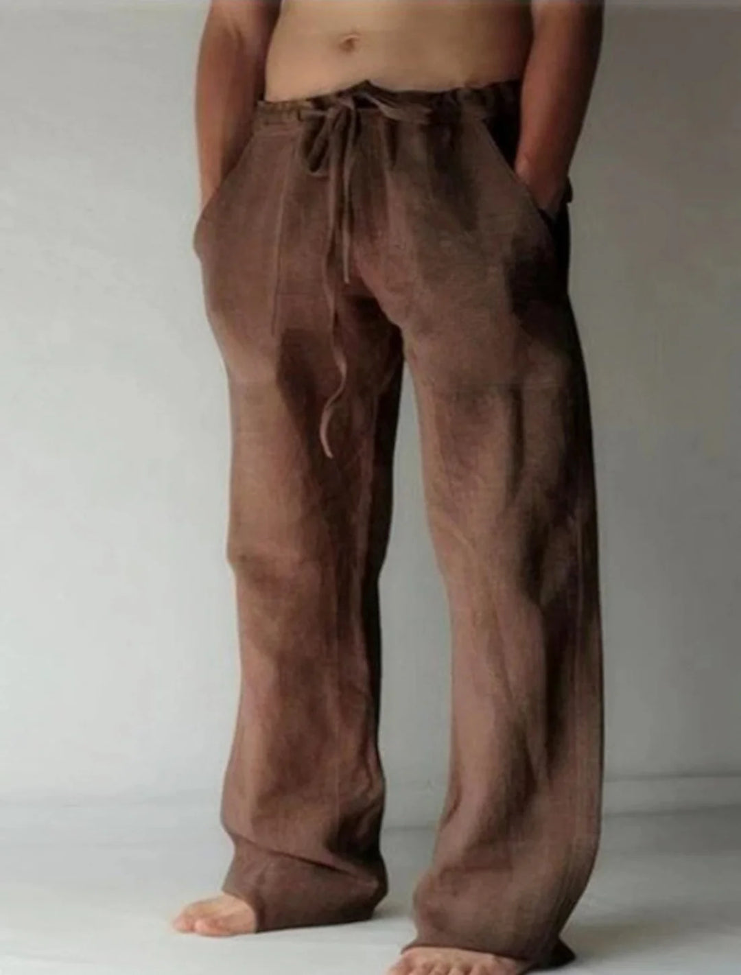 Herren Leinenhose im Baggy-Stil – Luftig, Bequem & Sommerlich | Ideal für Freizeit, Strand & Alltag