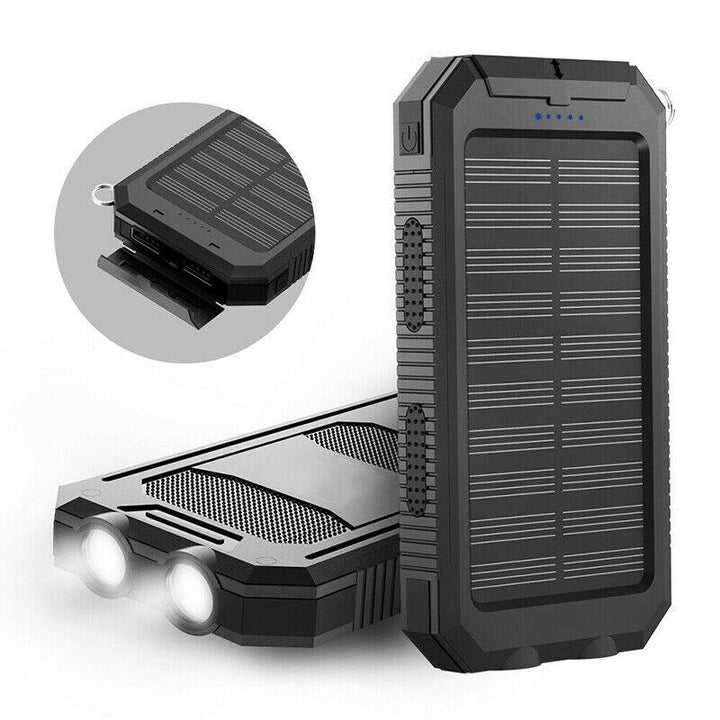 20000mAh Solar Power Bank Outdoor Dual USB Power Charger