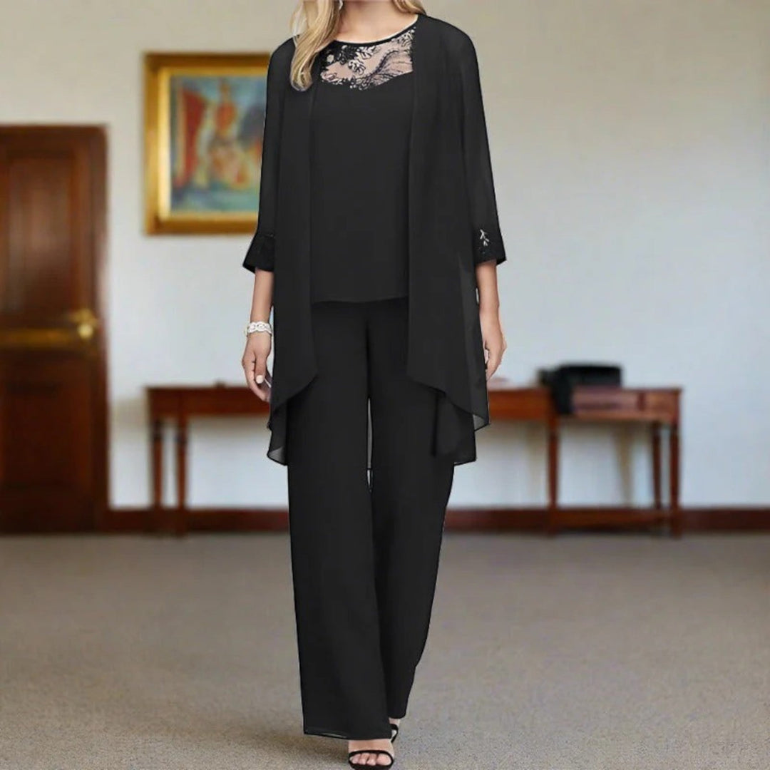 Elegantes Dreiteiliges Set Für Damen