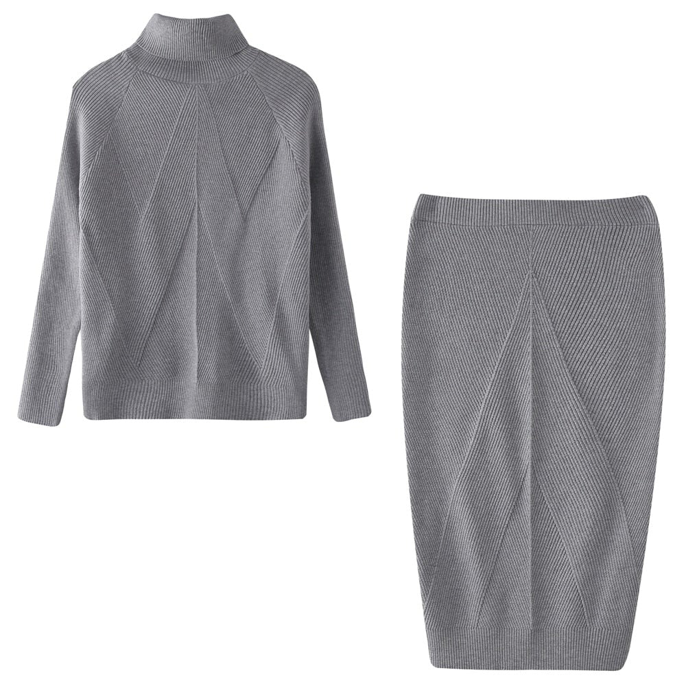 Gestricktes Zweiteiliges Kleid Für Damen | Herbst