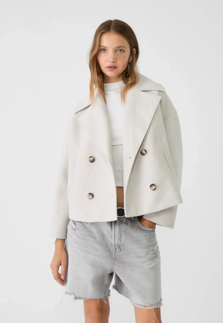 Damen Kurzjacke Mit Knopfdetail | Winter