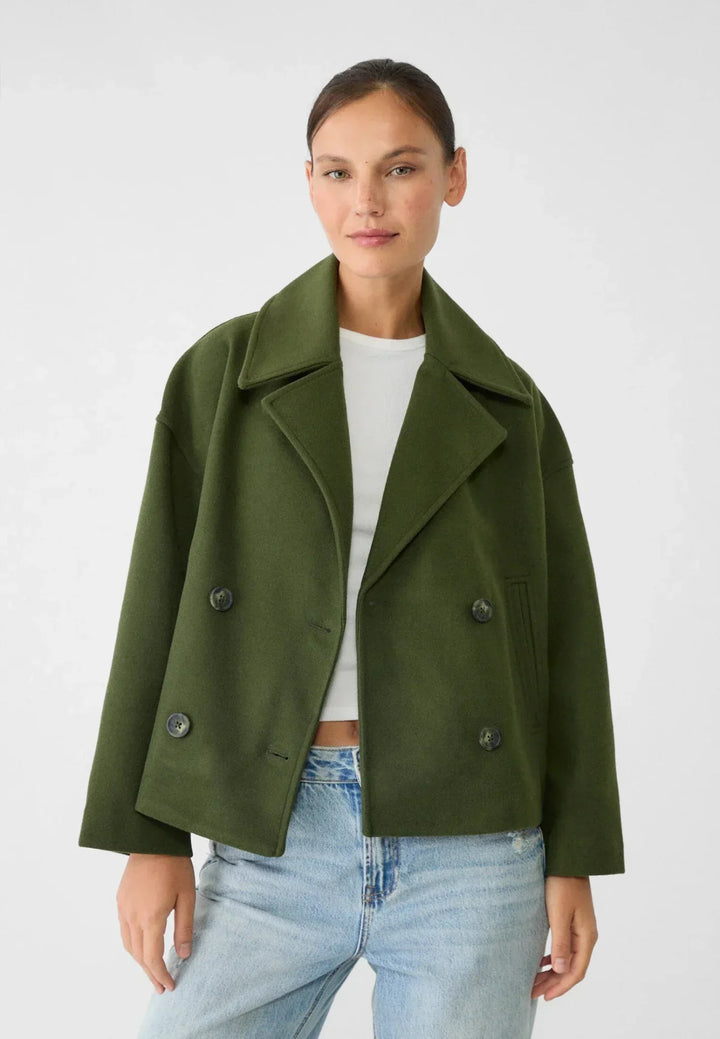 Damen Kurzjacke Mit Knopfdetail | Winter