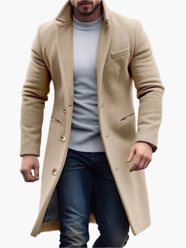 Herren Winterlanger Mantel | Mit Knopf