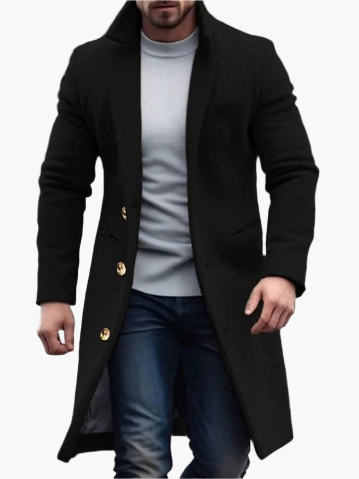 Herren Winterlanger Mantel | Mit Knopf