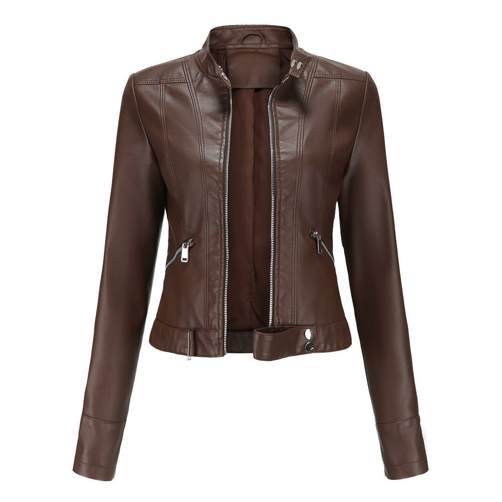 Kurze Motorradjacke für Damen | Mit Reißverschluss
