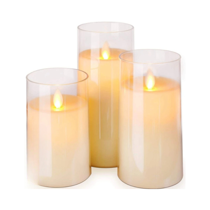 Indoor LED Candle Trio with Remote and Timer