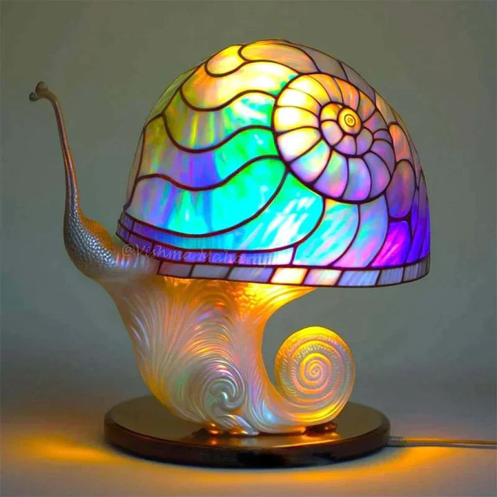 Decorative Ambient Table Lamp Stained Effect Colour Lighting
