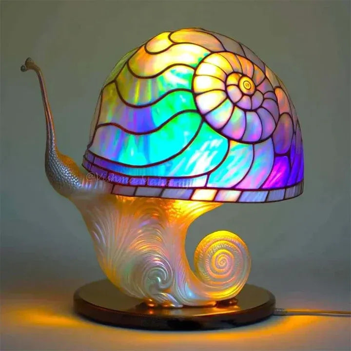 Glas-in-Blei-Lampe – Beruhigendes & Farbintensives Licht im klassischen Stil | Dekorative Tischleuchte für Wohnzimmer & Schlafzimmer