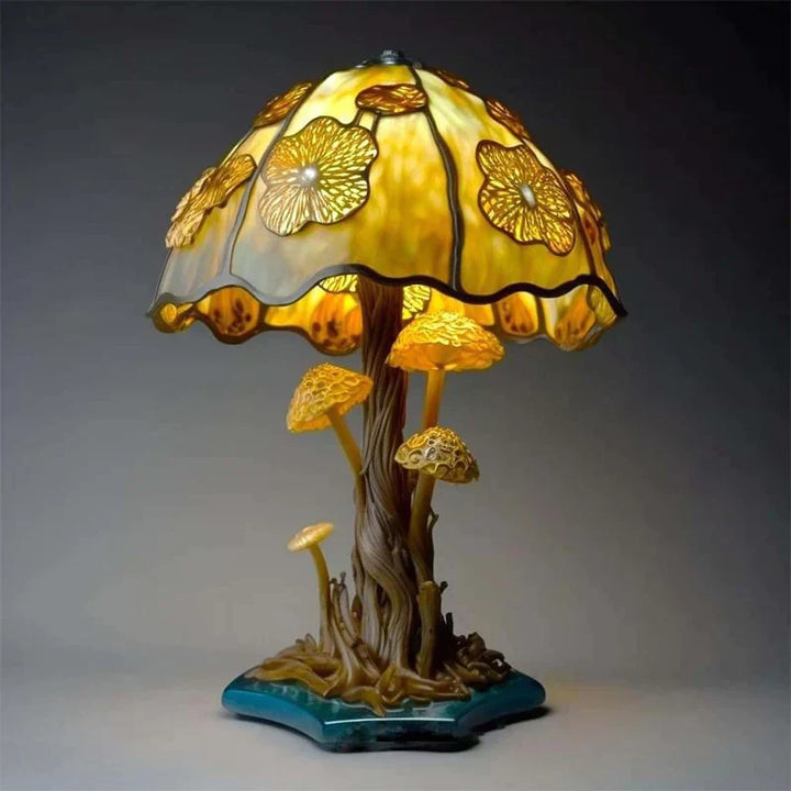Decorative Ambient Table Lamp Stained Effect Colour Lighting