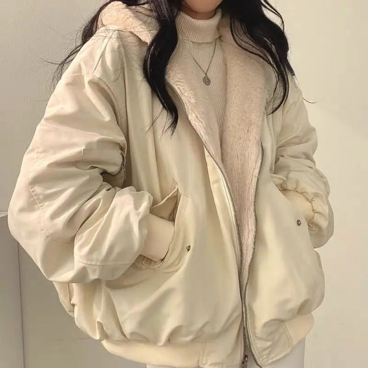 Doppellagige Jacke Mit Kapuze Für Damen | Oversized