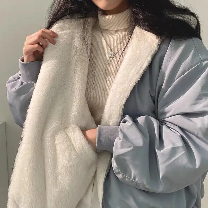 Doppellagige Jacke Mit Kapuze Für Damen | Oversized
