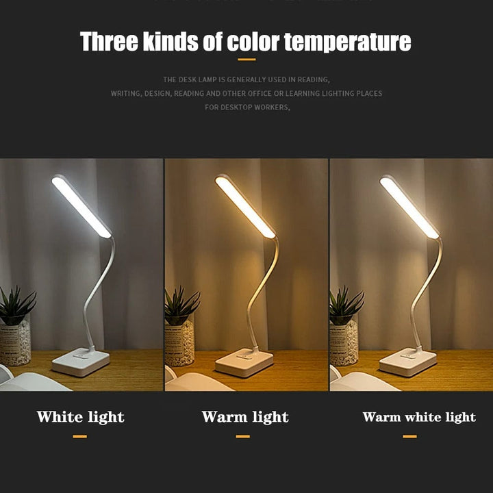 Adjustable Desk Lamp USB Rechargeable with Touch Control