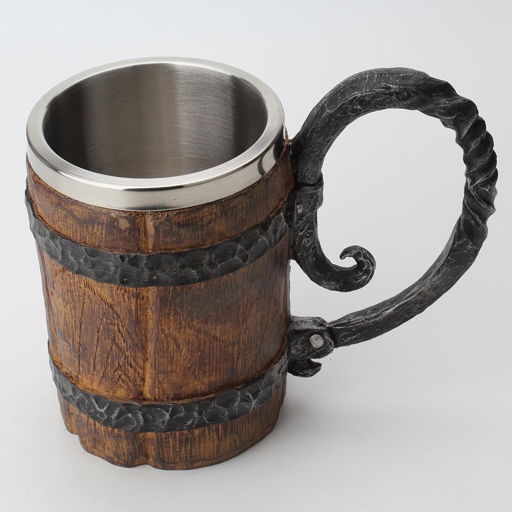 Viking Themed Double Wall Mug Large Capacity Drink Cup