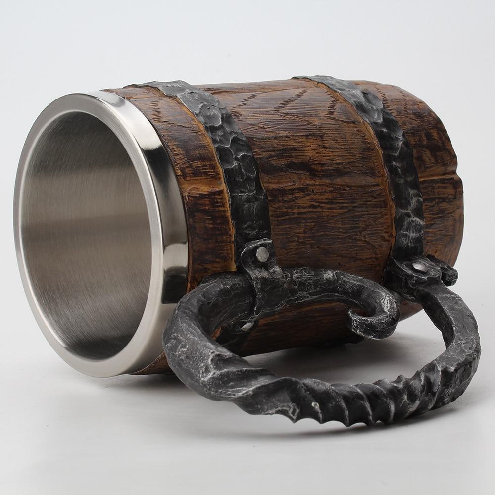 Viking Themed Double Wall Mug Large Capacity Drink Cup