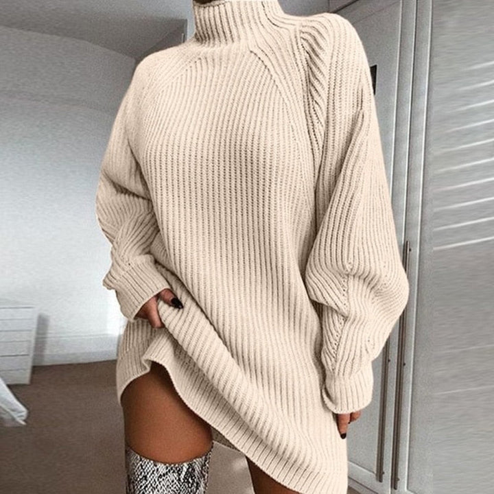 Damen Strickkleid Für Den Winter | Rollkragen