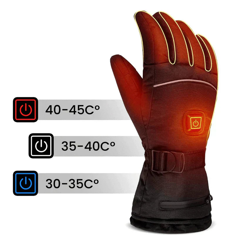 Heated Outdoor Gloves with Rechargeable Power Touchscreen Compatible