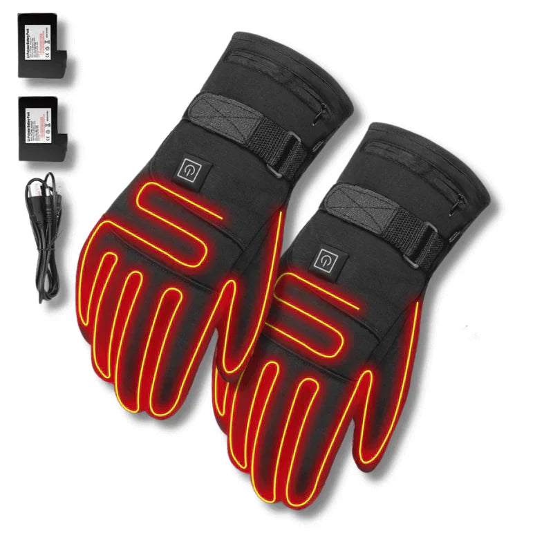 Heated Outdoor Gloves with Rechargeable Power Touchscreen Compatible