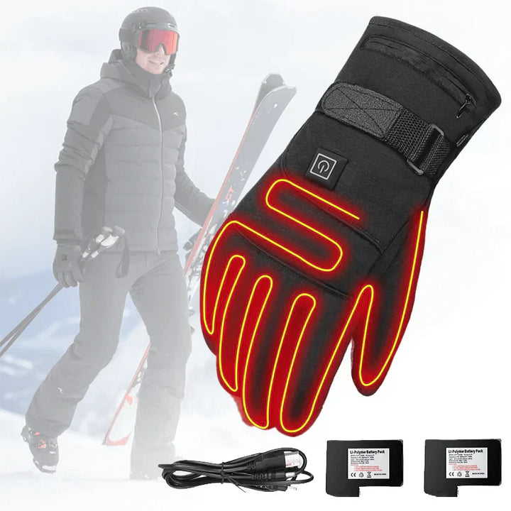 Heated Outdoor Gloves with Rechargeable Power Touchscreen Compatible
