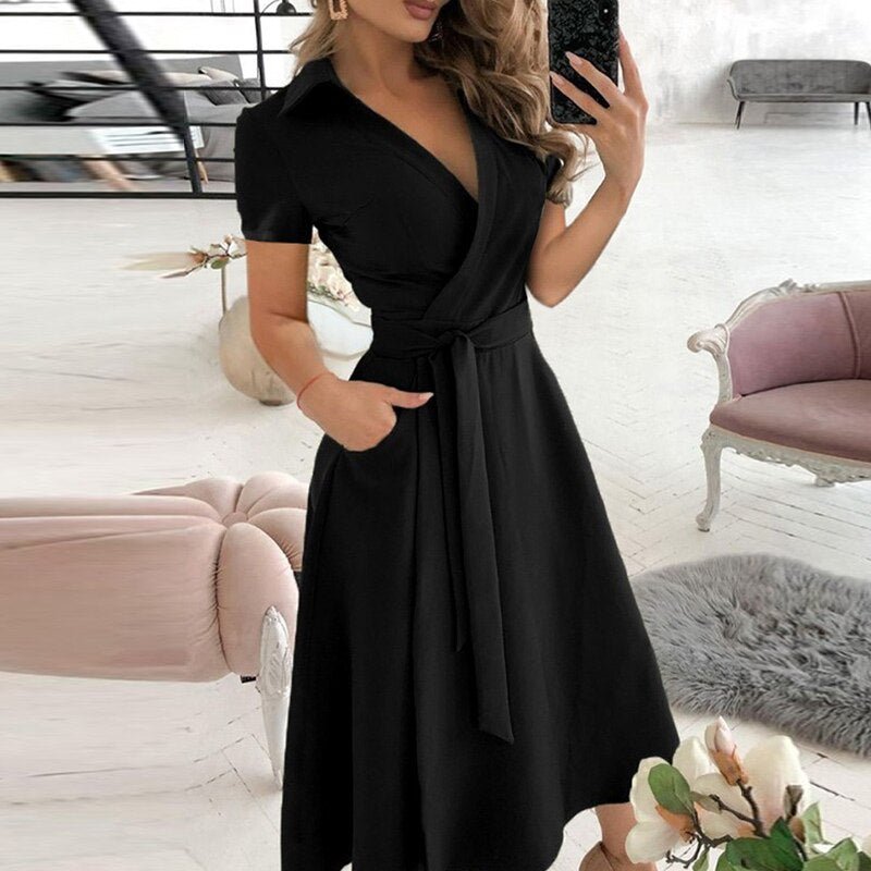 Damen Abendkleid Mit Gürtel | Maxi