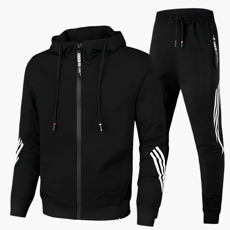 Stylisches Trainingsanzug-Set Mit Reißverschluss Für Den Winter Für Herren | Mit Tasche