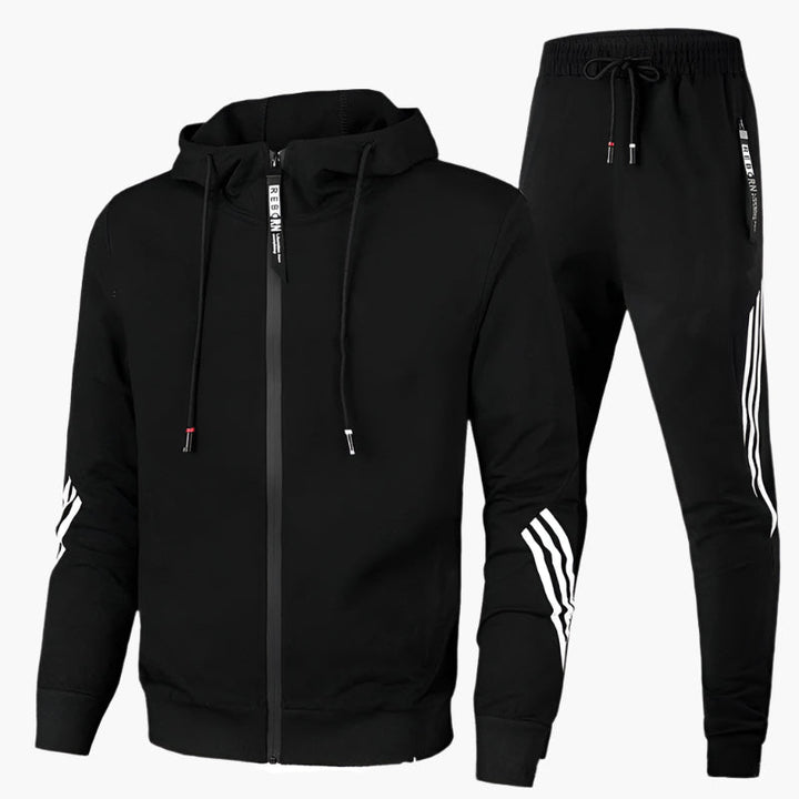 Stylisches Trainingsanzug-Set Mit Reißverschluss Für Den Winter Für Herren | Mit Tasche